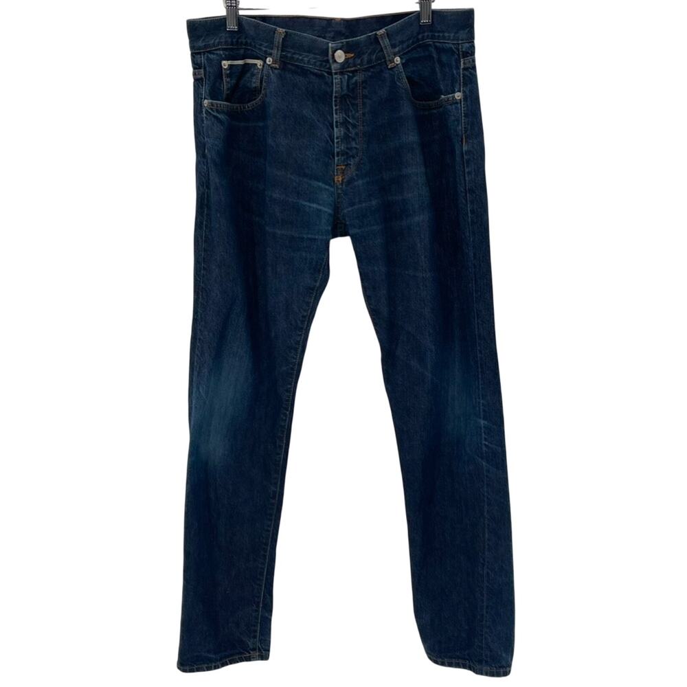 EIDOS Men’s Napoli Made in Italy 100% Cotton Dark Wash Euro 5 Pocket Jeans 36